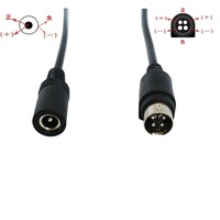 Für Festplattenrekorder DC5.5*2.1MM Buchse auf Rund 4-Pin Mini-DIN-Stecker Stromadapter Ladekabel