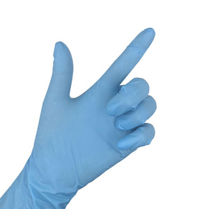 قفازات مطبخ من النتريل للبيع بالجملة 100 قطعة، قفازات نتريل سوداء وزرقاء قياس 9 بوصة للاستعمال مرة واحدة مجانا - Product Image 5