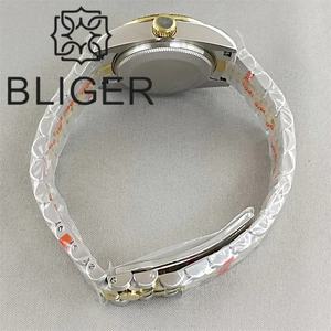 BLIGER Montre 31mm De Luxe Femmes Montre <span class=keywords><strong>Automatique</strong></span> Bracelet Diamant Lunette Saphir Verre Blanc Mère Perle Cadran Étanche - Product Image 6