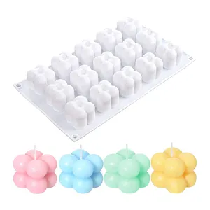 Cute Cube Bubble Candle Silicone Mold For Candle Making Soap