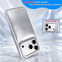 Coques de téléphone portable en cuir PU métallisé froissé vintage personnalisées OEM, antichoc et rembourrées pour iPhone 16 17 18, approvisionnement en gros direct usine