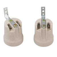 Supports de lampe en céramique à vis E27 AK-TECH F519 en gros, ouverture 120 mm, 4A, ignifuges, résistants aux hautes températures, AC220V, garantie 2 ans