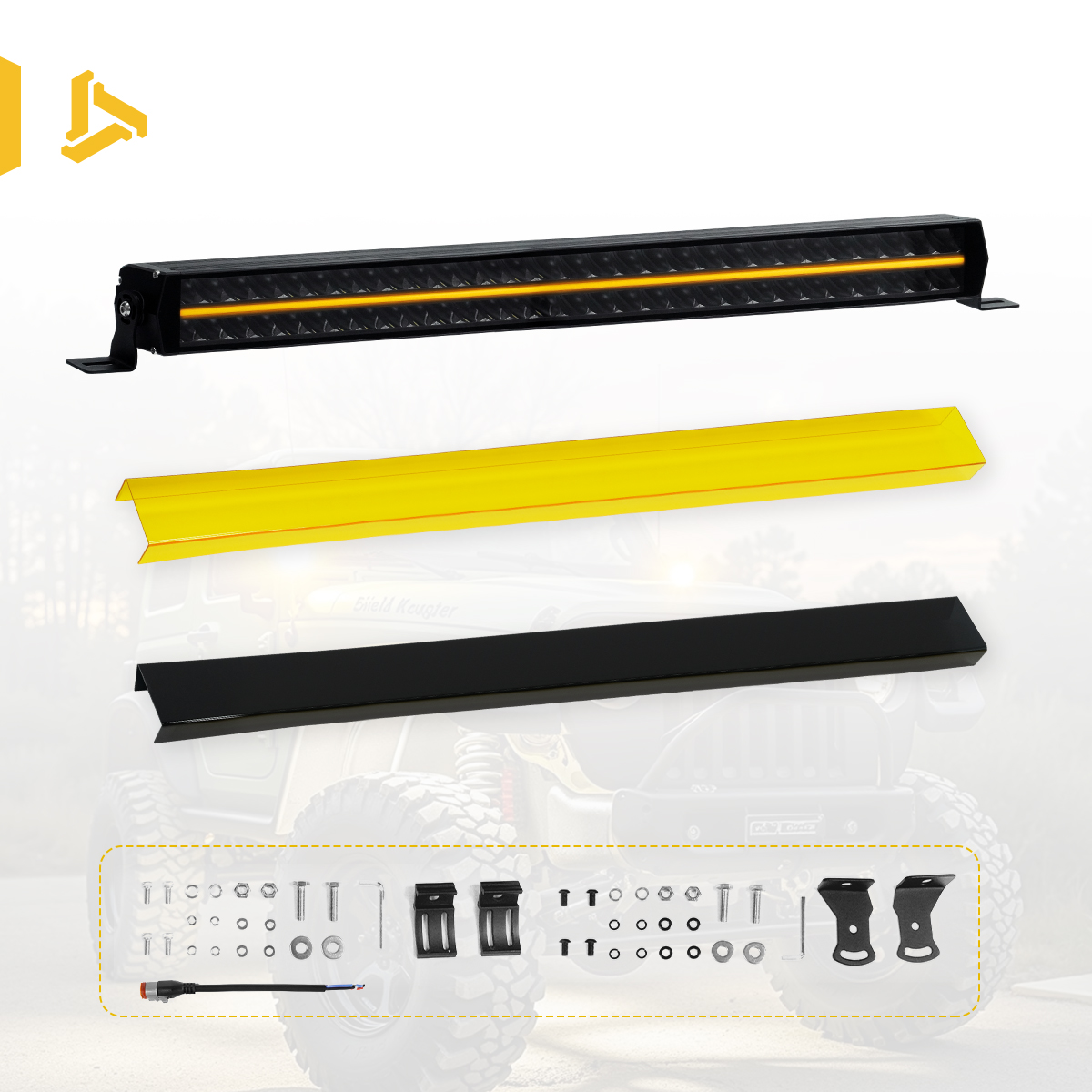 Kit de barre lumineuse (couvercle jaune + couvercle noir)