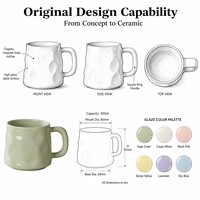 Vente chaude grande capacité tasses en céramique Macarone Design Couple tasses en porcelaine eau tasses à café pour la rentrée des classes en gros
