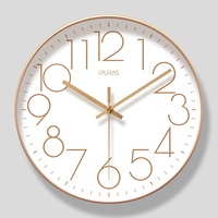 Horloge Murale Classique à Quartz 3D Silencieuse avec Aiguille des Secondes Flottante, Décoration Murale Tendance pour Salon