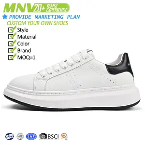 Custom LOGO Men's Shoes New Breathable White Shoes Male Student Korean Version Trend Versatile Thick Sole Sports Casual Board
