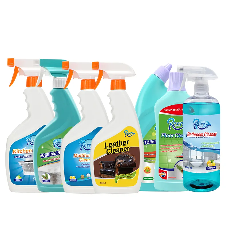 RC Supply Products Free Sample Detergent liquid kitchen toilet bathroom floor glass carpet leather cleaner For Household