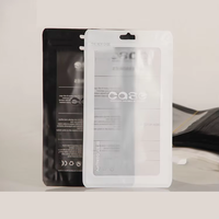 Offre Spéciale impression personnalisée noir mat fermeture éclair en plastique polyéthylène vêtements vêtement paquet clair pochettes plates sacs en plastique