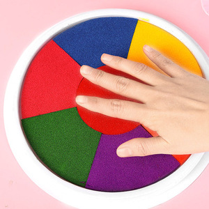 Tampons d'encre pour empreintes de mains et de pieds d'enfants, 13 couleurs, tampons d'estampillage, peinture pour les doigts et la paume, tampon d'encre arc-en-ciel - Product Image 2