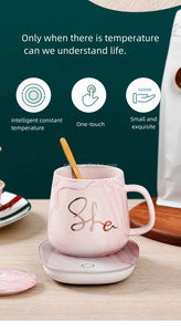New Product <strong>Ideas</strong> 2026 Ceramic Constant Temperature Cup Coaster Coffee Cup Anniversary Business Event <strong>Girlfriend</strong> <strong>Gift</strong> Box Set - Product Image 6