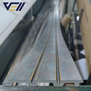 Panneau mural en PS de conception <span class=keywords><strong>simple</strong></span> Vell Factory, matériau de décoration, lamelles couleur charbon - Product Image 1