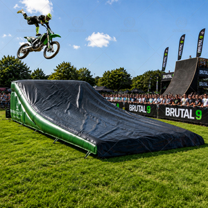 Rampe d'atterrissage gonflable FMX Motocross, airbag pour cascades BMX, moto, dirt bike, saut, entraînement <span class=keywords><strong>freestyle</strong></span>, rampe d'atterrissage - Product Image 1