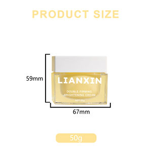 Vente en gros de pots en plastique acrylique à double paroi carrés de 50 g, pots pour crème cosmétique, pots pour crème pour le visage, contenants avec couvercle <span class=keywords><strong>blanc</strong></span> - Product Image 6
