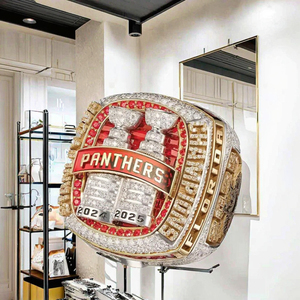 Anillo de Aleación Chapado en Oro del Campeonato de Hockey Flori 2025, Último Modelo, Unisex, Accesorio Deportivo Premium, Regalo de Boda - Product Image 3