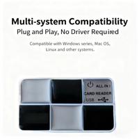Adaptador OTG SD TF, Lector de Tarjetas de Memoria, Lector/Escritor USB OTG, Lector de Tarjetas TF, Adaptador USB OTG, Lector y Escritor de Tarjetas para PC y Teléfono
