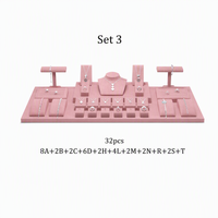 Présentoir de bijoux en microfibre rose de luxe pour comptoir de magasin, buste de présentation pour bagues, colliers, boucles d'oreilles et accessoires de bijouterie