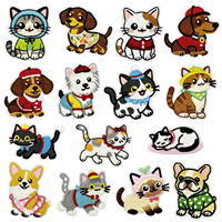 Offres Spéciales : Adorables Écussons Brodés Animaux (Chien, Chat) à Thermocoller pour Sacs, Vêtements et Coques de Téléphone