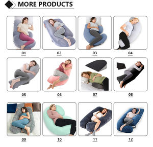 Almohada de <span class=keywords><strong>embarazo</strong></span> de cuerpo completo en forma de U, almohada de maternidad para dormir para mujeres embarazadas, soporte de algodón, vientre, espalda, <span class=keywords><strong>dolor</strong></span> de cadera - Product Image 6