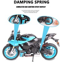 Modèle de moto en métal moulé sous pression à l'échelle 1:9 R1M - Véhicules à piles au lithium avec effets sonores et lumineux - Cadeau pour enfants