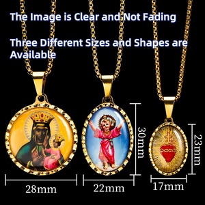 GIVELUCK all'ingrosso immagine personalizzata e immagine gesus e la vergine <span class=keywords><strong>maria</strong></span> ciondolo cattolico collane <span class=keywords><strong>per</strong></span> articoli religiosi - Product Image 6