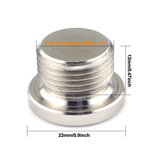 Tornillo de Acero Inoxidable Pulido XBM M18X1.5 Grado 10.9, Tuerca de Muesca, Accesorio de Soldadura para Modificación de Tubo de Escape de Coche - Product Image 2
