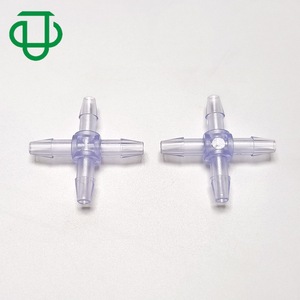 Conector de Tubería Flexible de Plástico Azul en Forma de Cruz de Cuatro Vías para Suministro de Acuarios Cr103 108 29 - Product Image 1