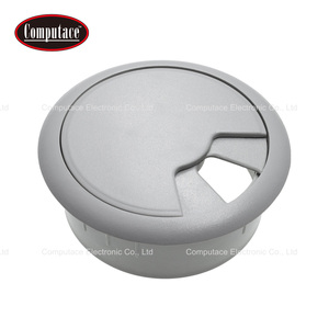 50mm Diameter <b>Desk</b> Cable Grommet, ABS Plastic Wire Hole Cover in Black/White/Gray/Brown Colors, with Hole Saw, for Wires & Cable - Product Image 1