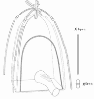 Cage de transport anti-insectes, 1 pièce, 22x22x28 pouces, Portable, transparente, noir, filet d'élevage de mouches, domestique, aviation