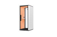 Cabine téléphonique insonorisée modulaire moderne pour 1 personne, 35 dB, 100x99x230 cm, structure en aluminium, utilisation école/hôtel/bureau, prix usine