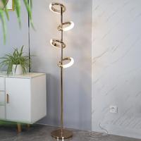 Lampadaire moderne de salon Design américain Table d'appoint décorative Lampe sur pied de chambre d'hôtel Éclairage vertical intérieur en métal
