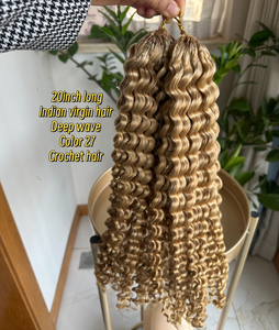Extensiones de Cabello Humano Ondulado y Rizado de Colores, con Anillo de Bucle, para Trenzas Boho, Cabello Invisible para Crochet - Product Image 4