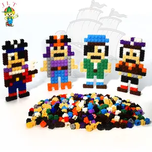 Diy Kids Splicing Educatief Speelgoed Miniatuur Piratenmodel Speelgoed Plastic Pijpblokken Bouwspeelgoed