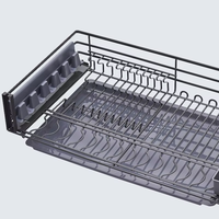 Panier de rangement de cuisine multifonctionnel, écologique, grande capacité, moderne, ovale à 3 côtés, pour tiroirs