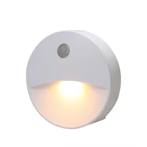 Sensor LED para dormitorio, baño, cocina, pasillo, escaleras, atardecer, Blanco cálido, luz nocturna enchufable, eficiente