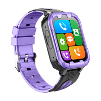 Reloj Inteligente para Niños con Pantalla Táctil Cuadrada IPS de 1.85 Pulgadas, Correa de Silicona, Carga Magnética, Rastreador GPS, WiFi, Tarjeta SIM 4G, Responde Llamadas
