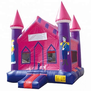 Château gonflable <span class=keywords><strong>princesse</strong></span> rose en PVC, état neuf, aire de jeux extérieure, château de saut, thème pour filles, marque IFUN, modèle [modèle]. - Product Image 5
