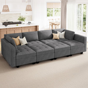 Canapé d'angle modulaire Mario, design moderne et pliable, en <span class=keywords><strong>tissu</strong></span> bouclé et velours, idéal pour les salons <span class=keywords><strong>Boconcept</strong></span> - Product Image 4
