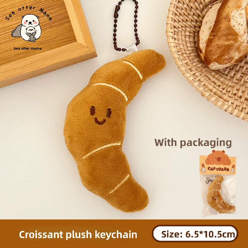 5# Porte-clés en peluche croissant