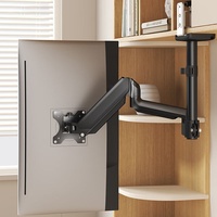 Support d'écran d'ordinateur à bras mécanique, support cantilever pour moniteur, base de support d'écran réglable en hauteur, en alliage d'aluminium, modèle universel