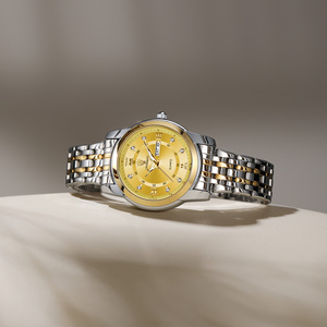 Montre-bracelet à quartz pour femme Gohuos <span class=keywords><strong>7801</strong></span>, nouvelle marque tendance, bracelet en acier inoxydable, calendrier personnalisé, lumineuse, montres féminines à la mode - Product Image 4