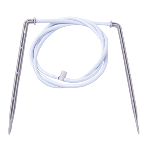 Goutteur double flèche G-Irrigation avec tube blanc en forme de <span class=keywords><strong>L</strong></span>, micro-goutteur pour système d'irrigation goutte à goutte avec tuyau de <span class=keywords><strong>4</strong></span>/7 mm - Product Image 1