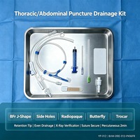 Kit de thoracocentèse avec guide-wire pour le drainage de l'ascite chez le chat
