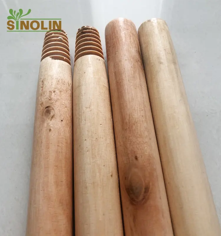 A Grade Colors China Broom Stick 100-180cm Coconut Vanished Wooden Sticks