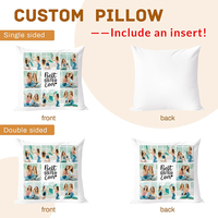 Coussin personnalisé avec photo - Housse de coussin personnalisée avec texte pour la décoration de la maison
