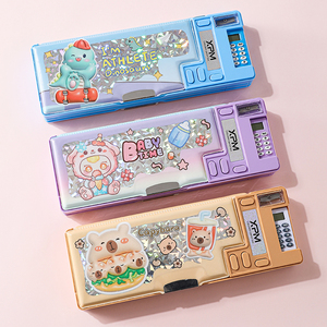 Boîte à crayons multifonctionnelle personnalisée XPM, licorne, pour filles, calculatrice, boîte à stylos, <span class=keywords><strong>taille</strong></span>-<span class=keywords><strong>crayon</strong></span>, papeterie, boîte cadeau pour garçons et filles - Product Image 2
