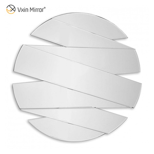 Fabriek Directe Verkoop Zig-Zag Globe Van Hand-Cut Ruiten Met Unframed Randen Muur Spiegel - Product Image 5