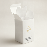 Boîte de sérum en papier gaufré personnalisée, emballage en feuille holographique, OEM