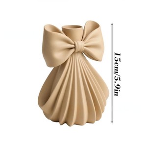 แจกันทรงโค้งรูปทรงไม่สม่ำเสมอ ของตกแต่งศิลปะสมัยใหม่ สำหรับจัดดอกไม้ ของขวัญ ของประดับตกแต่งห้องนั่งเล่นบนโต๊ะ - Product Image 3