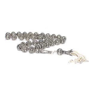 ลูกประคำทัสบีห์พร้อมตราออตโตมัน งานแฮนด์เมดจากตุรกี โรแมนติกสำหรับผู้ชาย เงินแท้ 925 ประดับด้วยหินธรรมชาติ - Product Image 3