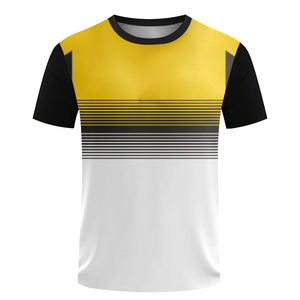 T-shirt da <span class=keywords><strong>Tennis</strong></span> da Tavolo per <span class=keywords><strong>Uomo</strong></span>, <span class=keywords><strong>Maglietta</strong></span> Estiva a Maniche Corte per Fitness e Allenamento di Badminton, Abbigliamento Sportivo con Stampa in Sublimazione - Product Image 2